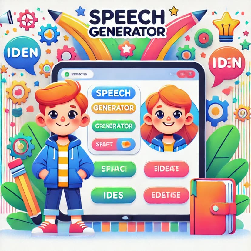 Kid using speech creator